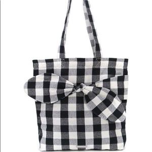 Loeffler Randall Black Gingham Bessie Bow Tote